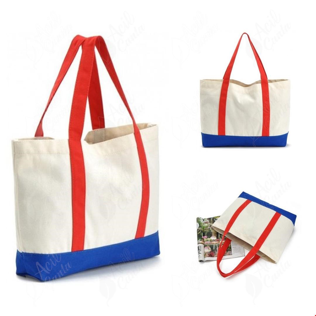 Kanvas Plaj Çantasi